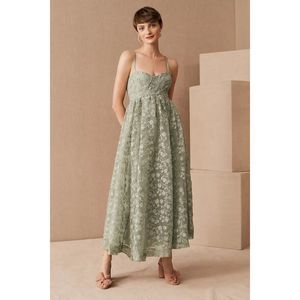 Anthropologie BHLDN Isadora Organza Midi Dress Size 6. A50